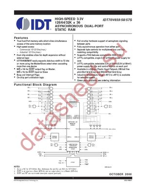 IDT70V657S10BC datasheet  